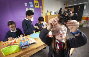 Pupils from Anderston Primary School take part in 'Tech Heroes'