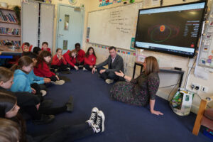 Staff from CGI tell members of Corstorphine PS's Technicoders Club about their career journeys in tech